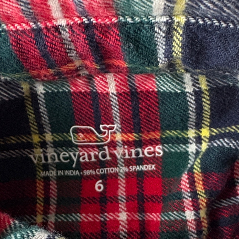 Vineyard Vines Boys Flannel Shirt size 6 - Picture 3 of 6